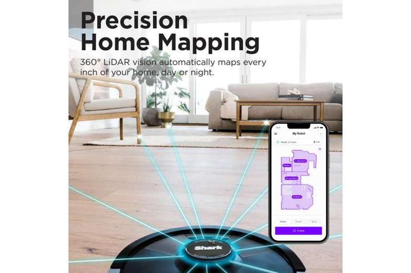 Shark Matrix Plus 2-in-1 Self-Empty Robot Vacuum & Mop | RV2620WAUK | Black/Silver